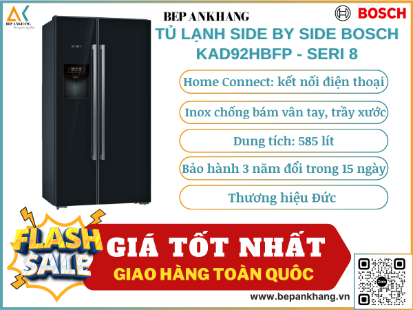 Tủ lạnh side by side Bosch  KAD92HBFP - serie 8